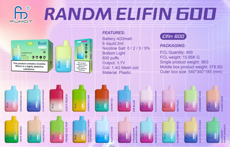 Randm elfin 600 puffvape Randm elfin 600 puffvape