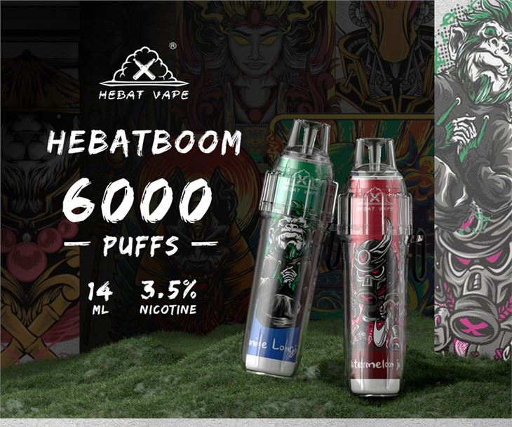 Hebat Vape 6000 Puffs Boom elektronisk cigarett