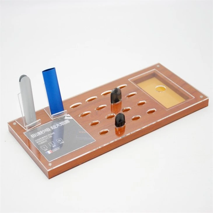 Träkorn akryl elektronisk cigarettställ