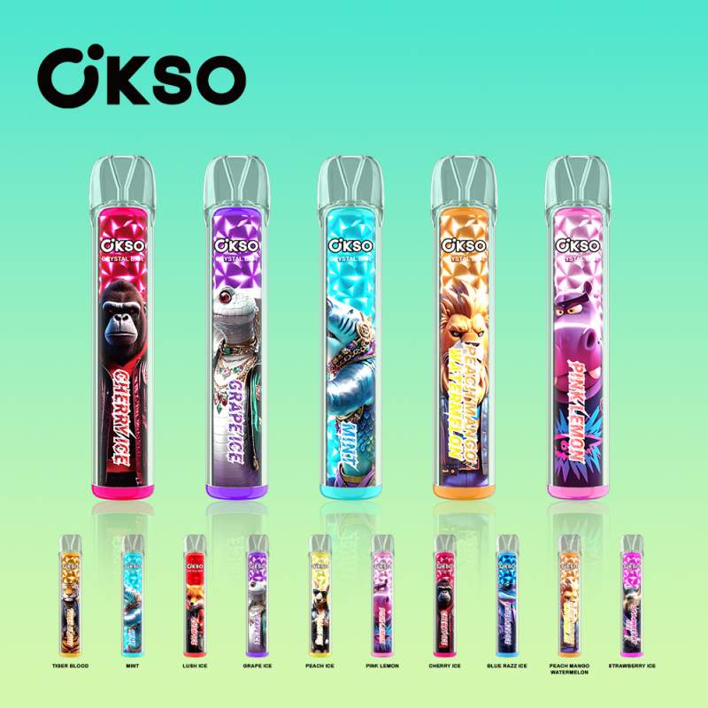 OKSO CRYSTAL BAR 800 PUFFS 5 OKSO CRYSTAL BAR 800 PUFFS 5
