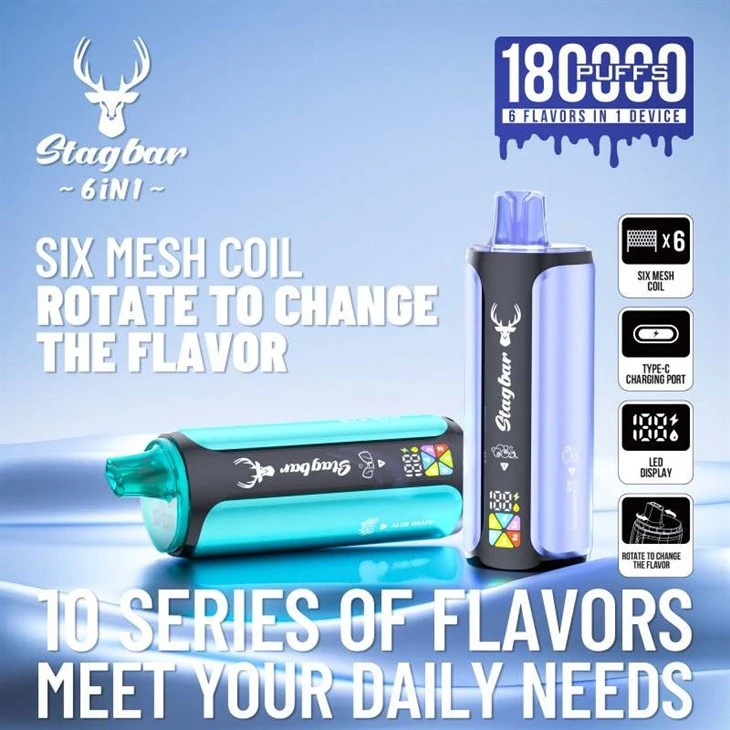 Stag Bar 180K Puffs 6in1 Vape price