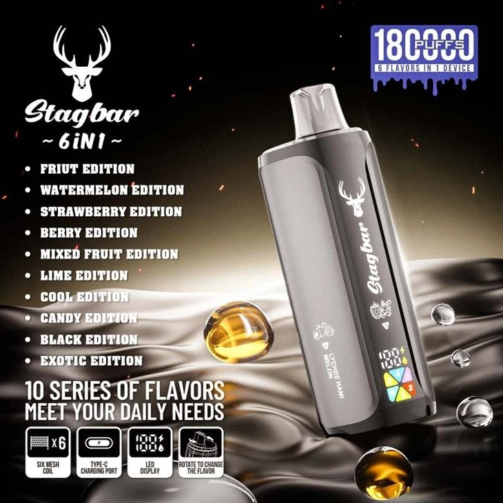 Stag Bar 180K Puffs 6in1 Vape best